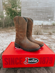 Justin Men's 11" Trencher Square Toe Waterproof Boots