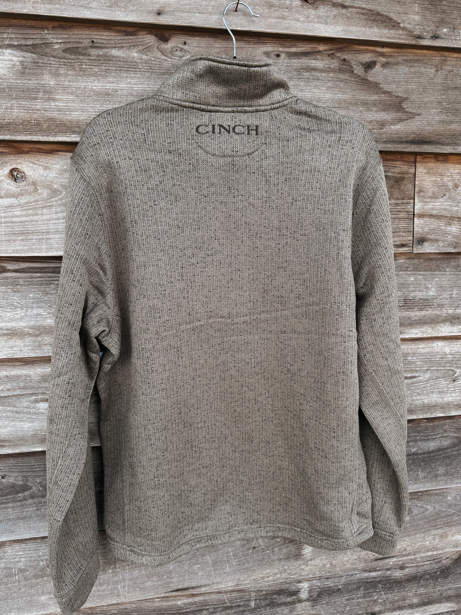 Men's Cinch 1/4 Zip Brown Pullover