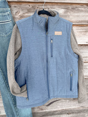 Men's Cinch Reversible Navy and Gray Vest