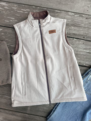 Men's Cinch Reversible Burgundy/Cream Vest