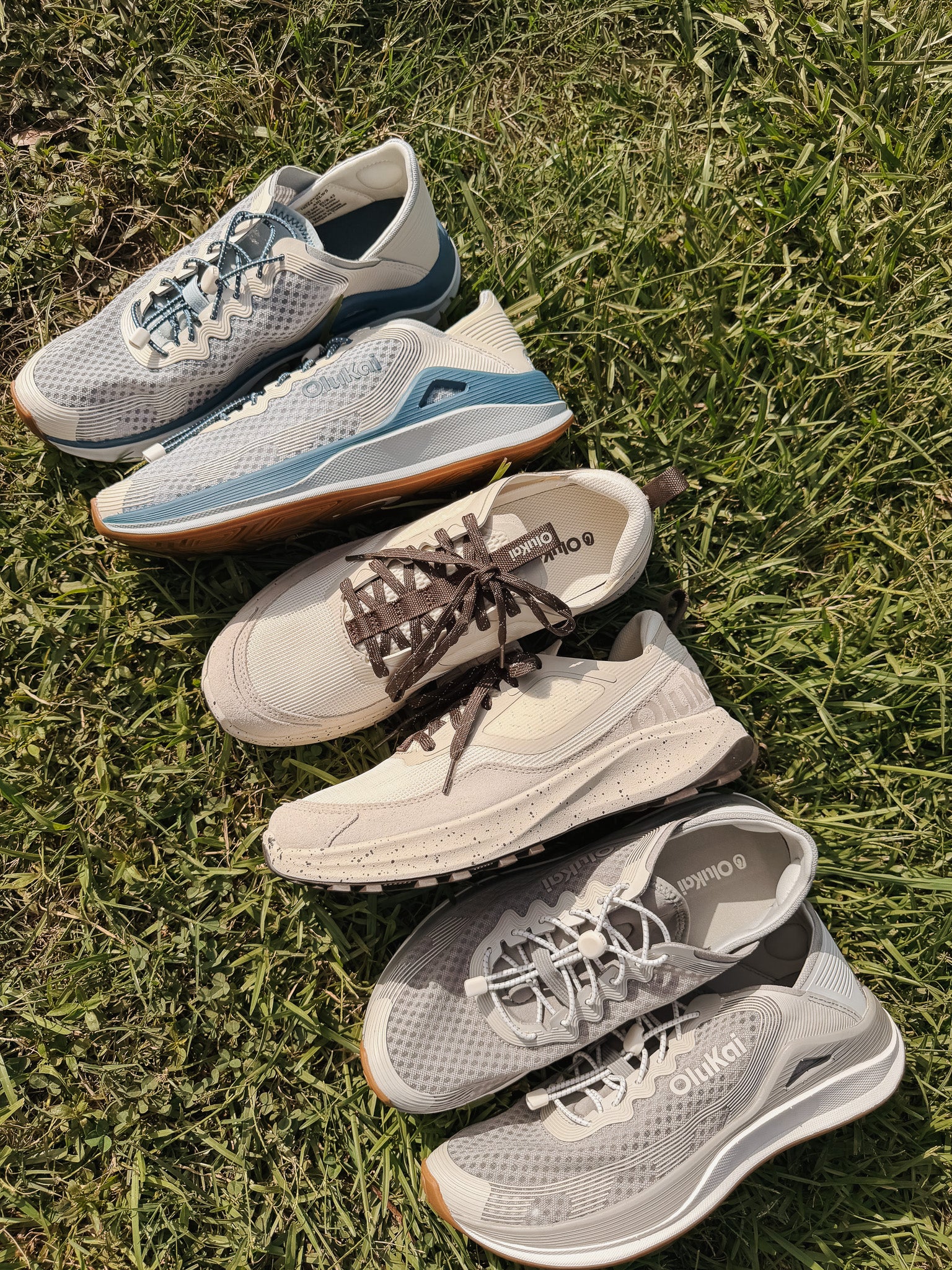 Men's OluKai Makiki in White Sand/Tapa