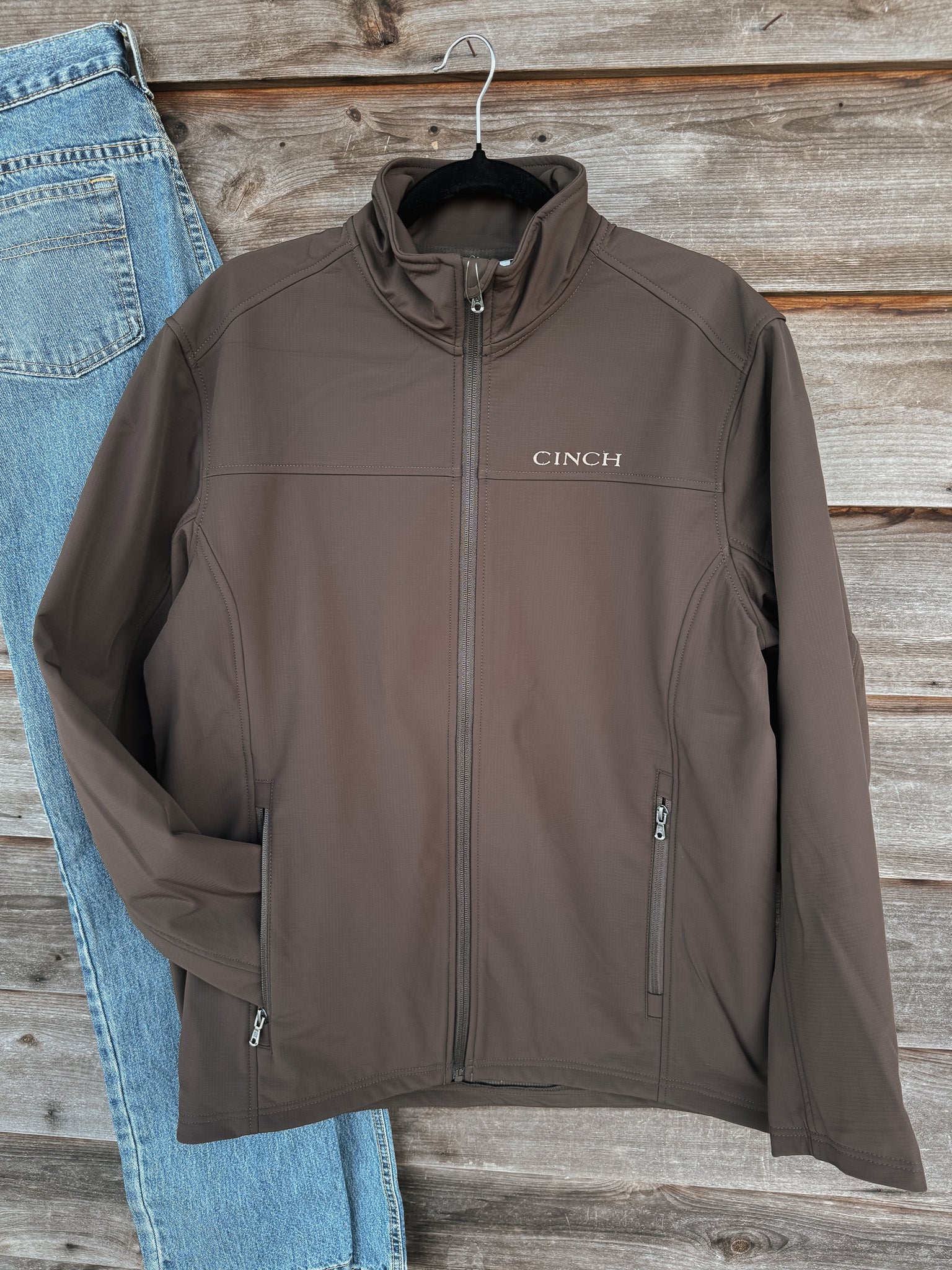 Men's Cinch Bonded Windproof Brown Jacket