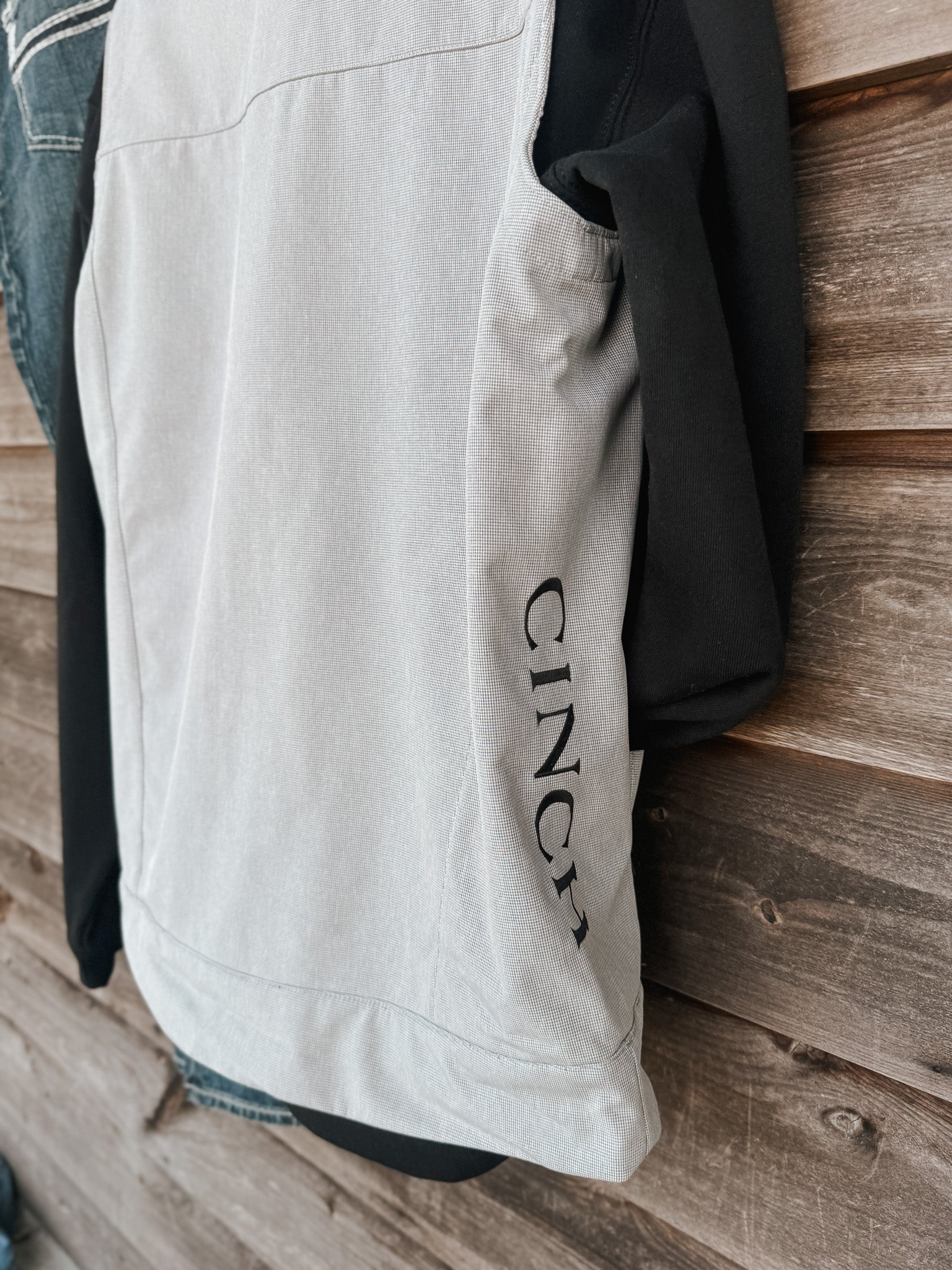 Men's Cinch Bonded Solid Grey Softshell Vest