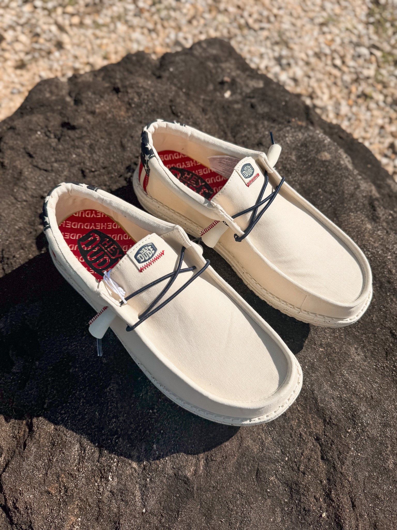Men's Hey Dude Wally Americana Off White