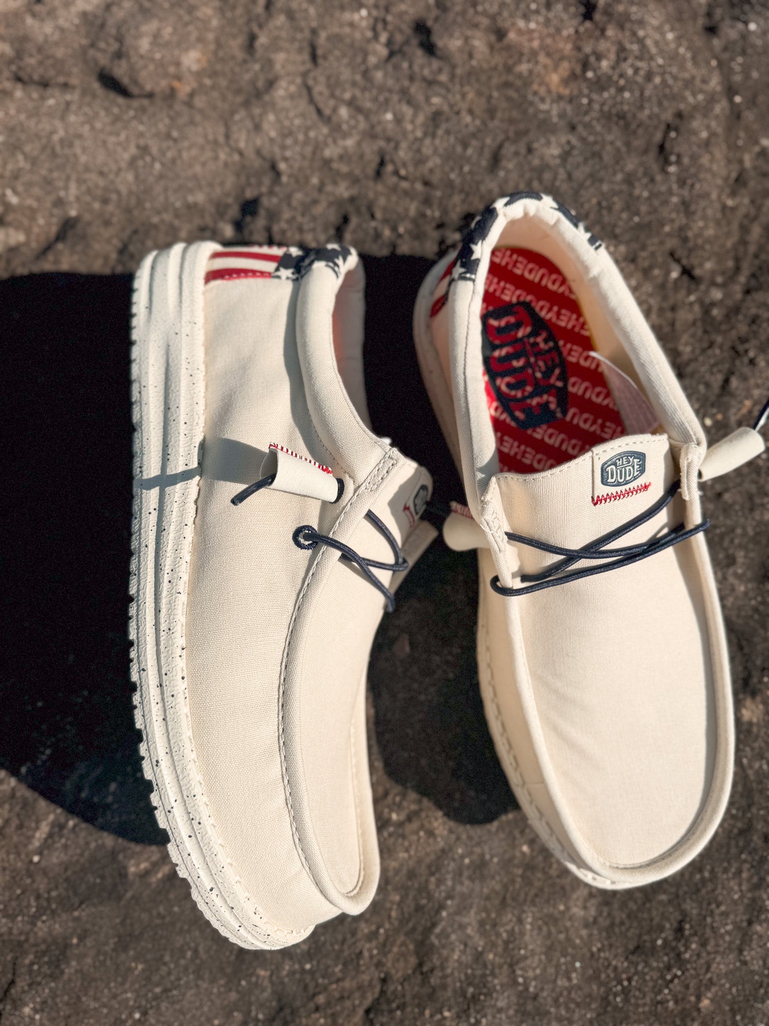 Men's Hey Dude Wally Americana Off White