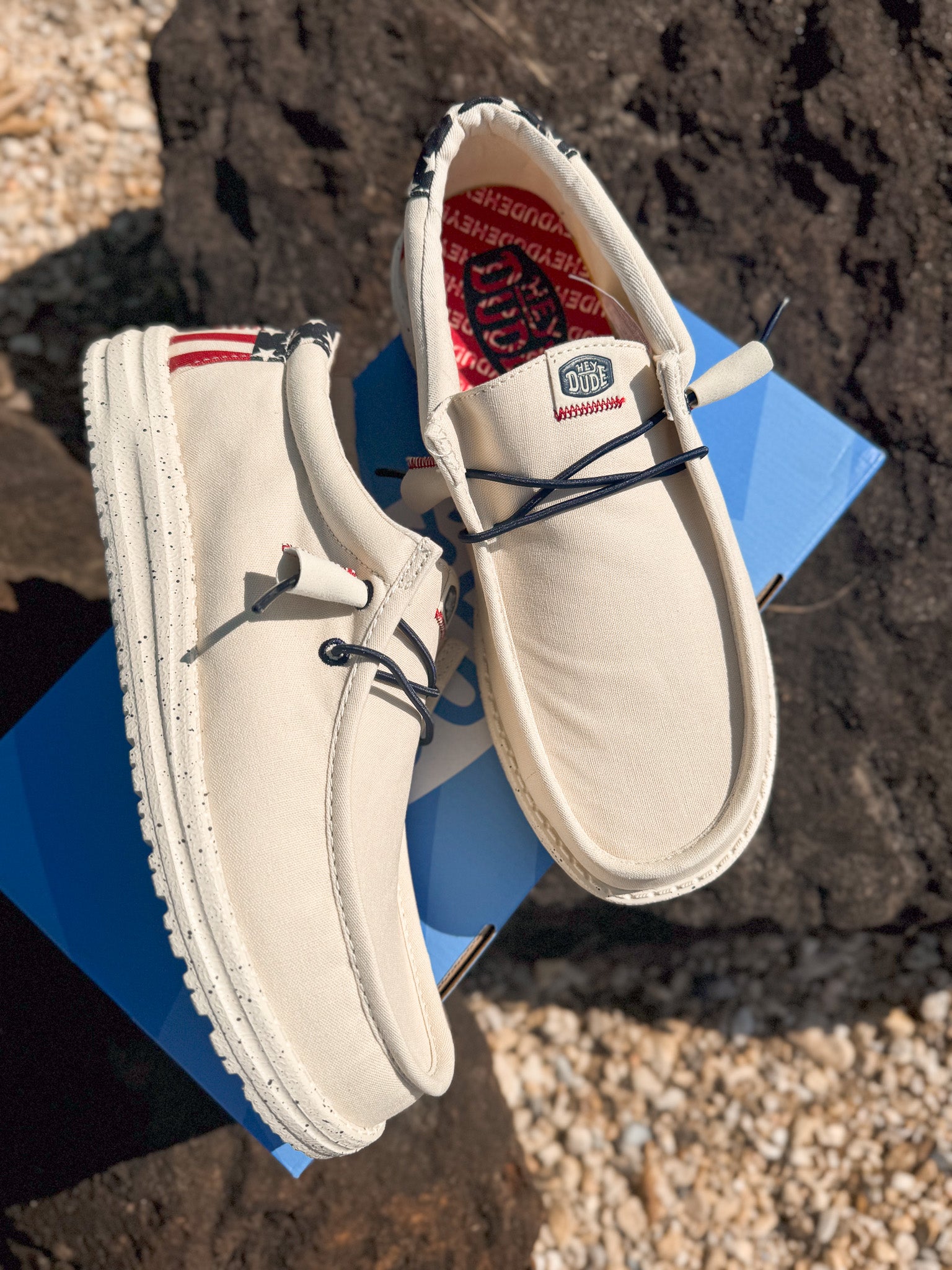 Men's Hey Dude Wally Americana Off White