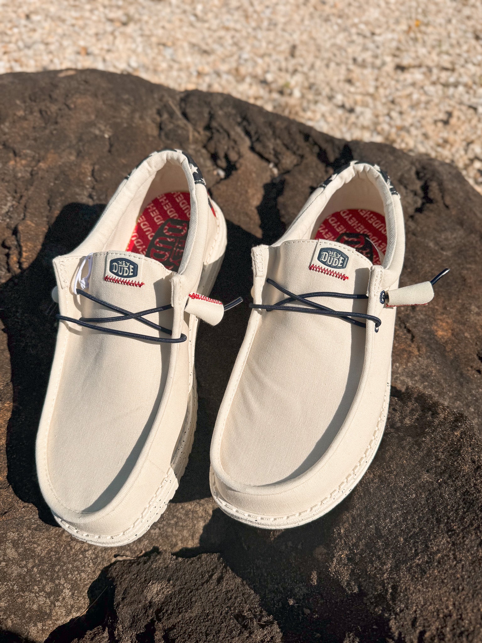 Men's Hey Dude Wally Americana Off White