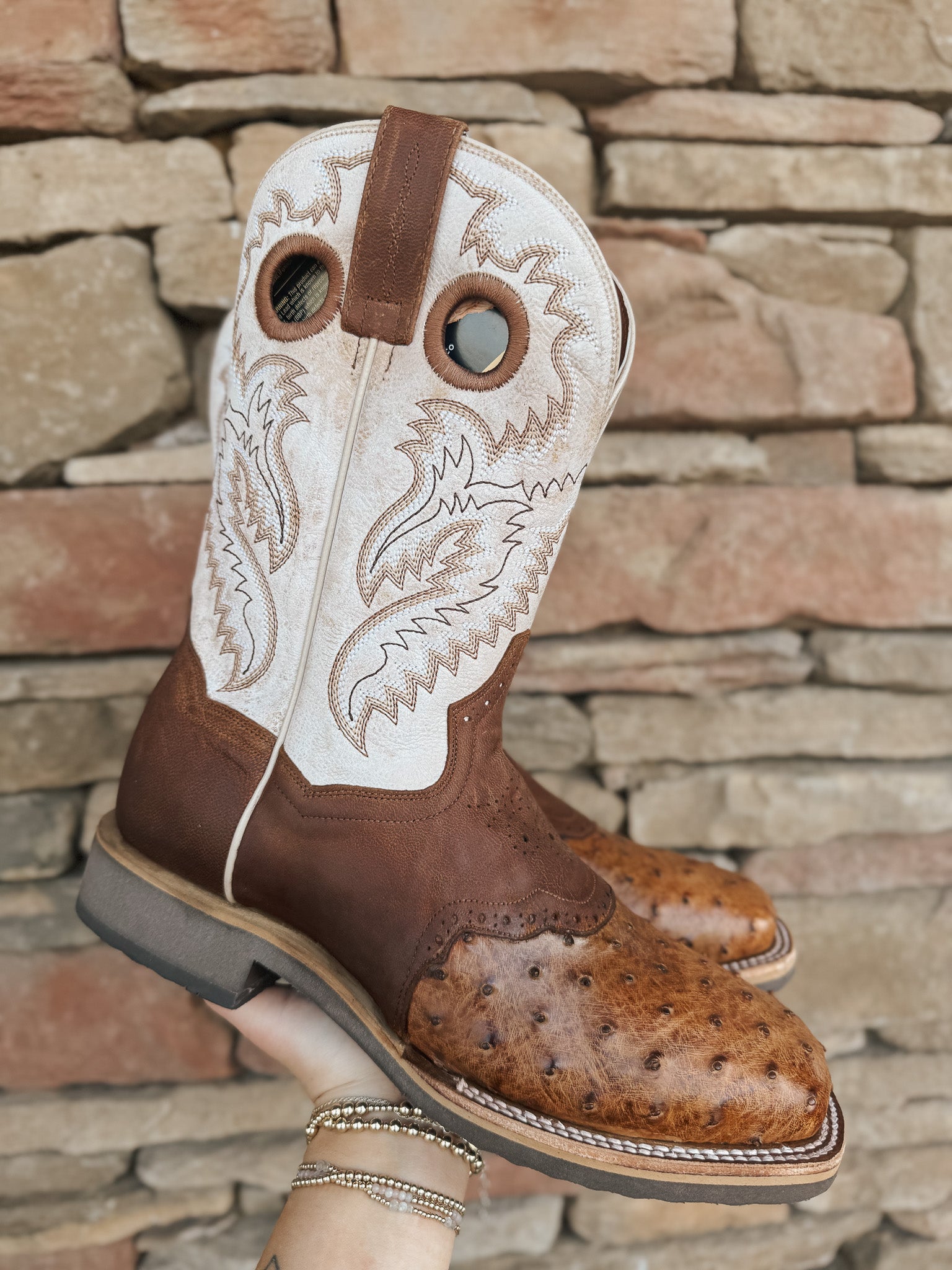 Men's Dan Post Martel Ostrich Square Toe Cowboy Boots