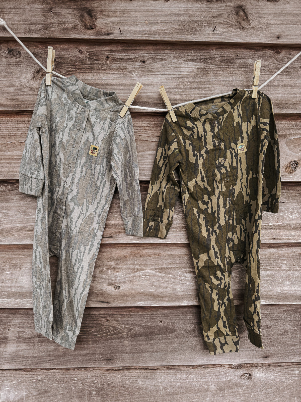 Mossy Oak Washed Bottomland Snap Up Onesie