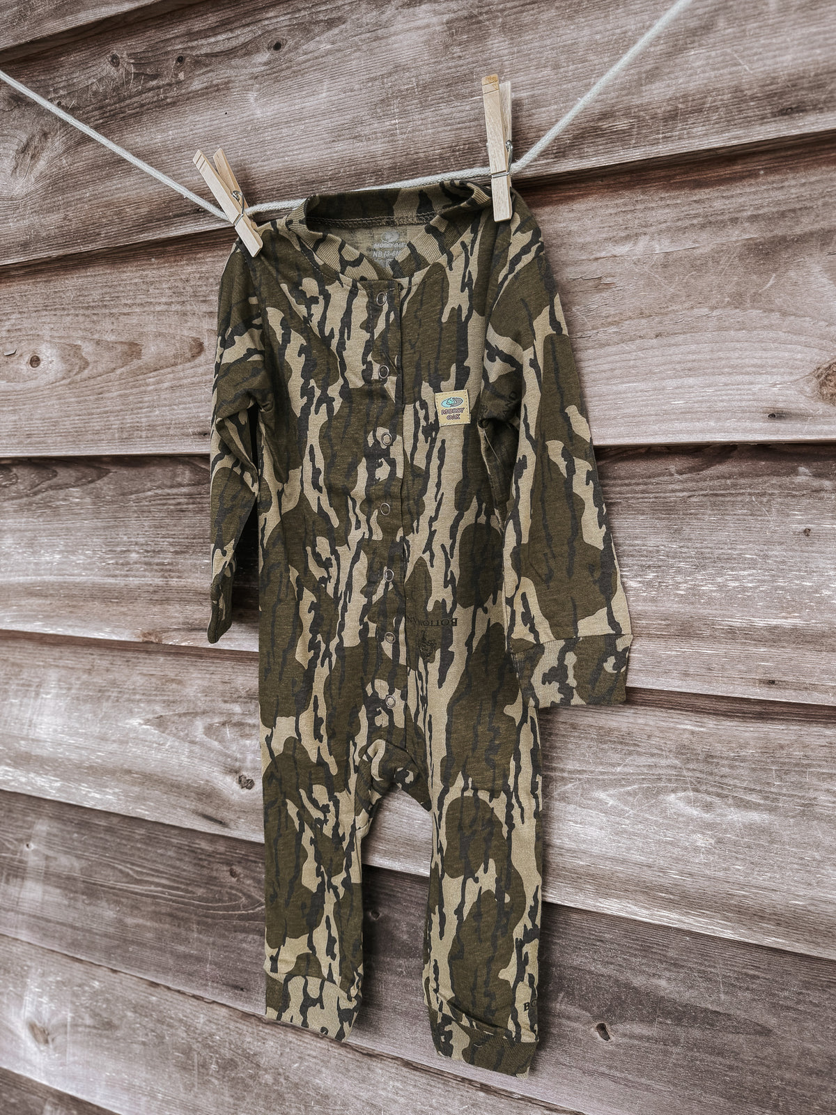 Mossy Oak Bottomland Snap Up Onesie