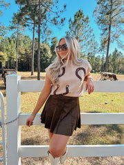 Feeling Giddy Mocha Sweater Top