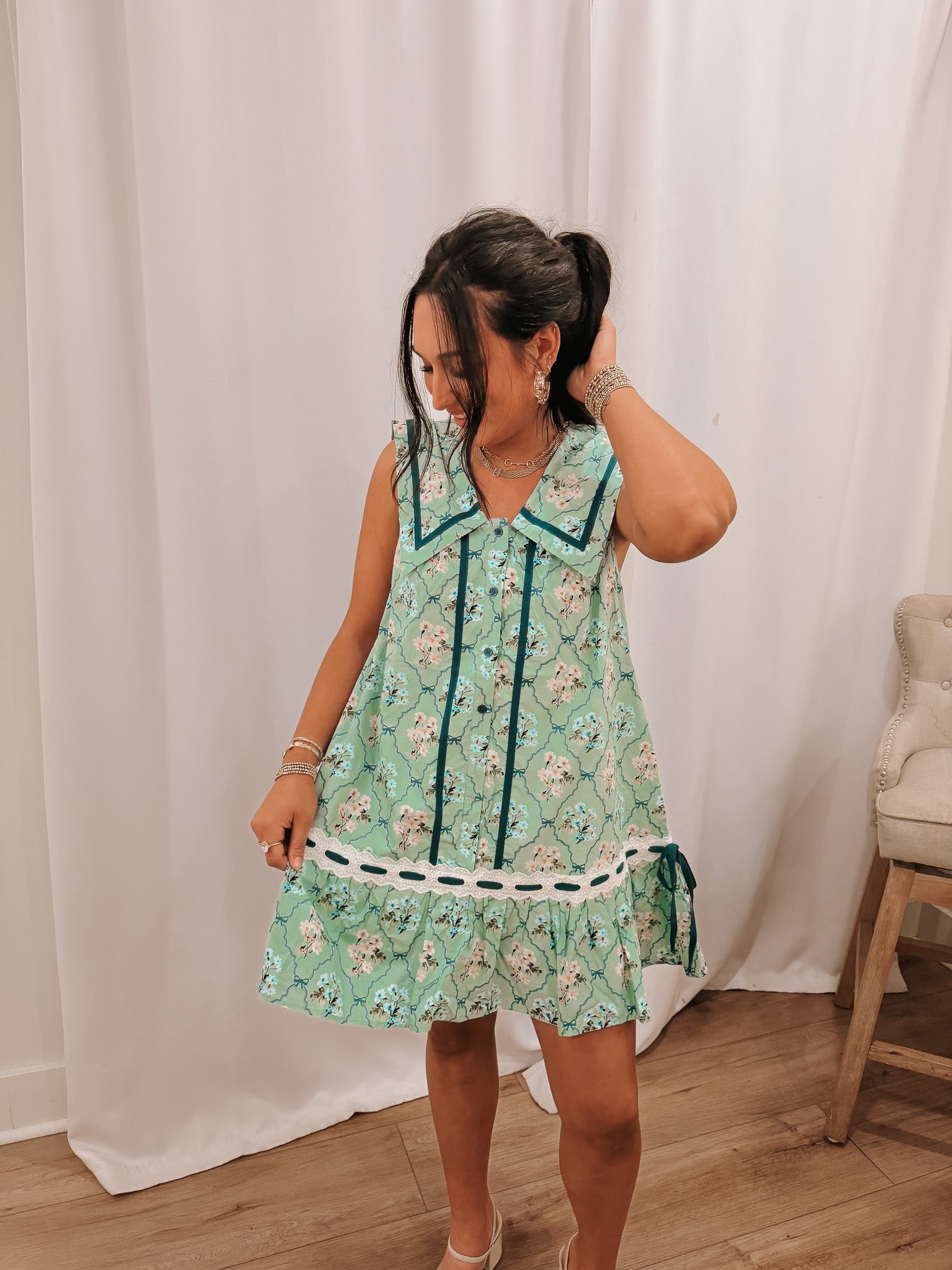 Vintage Garden Floral Dress