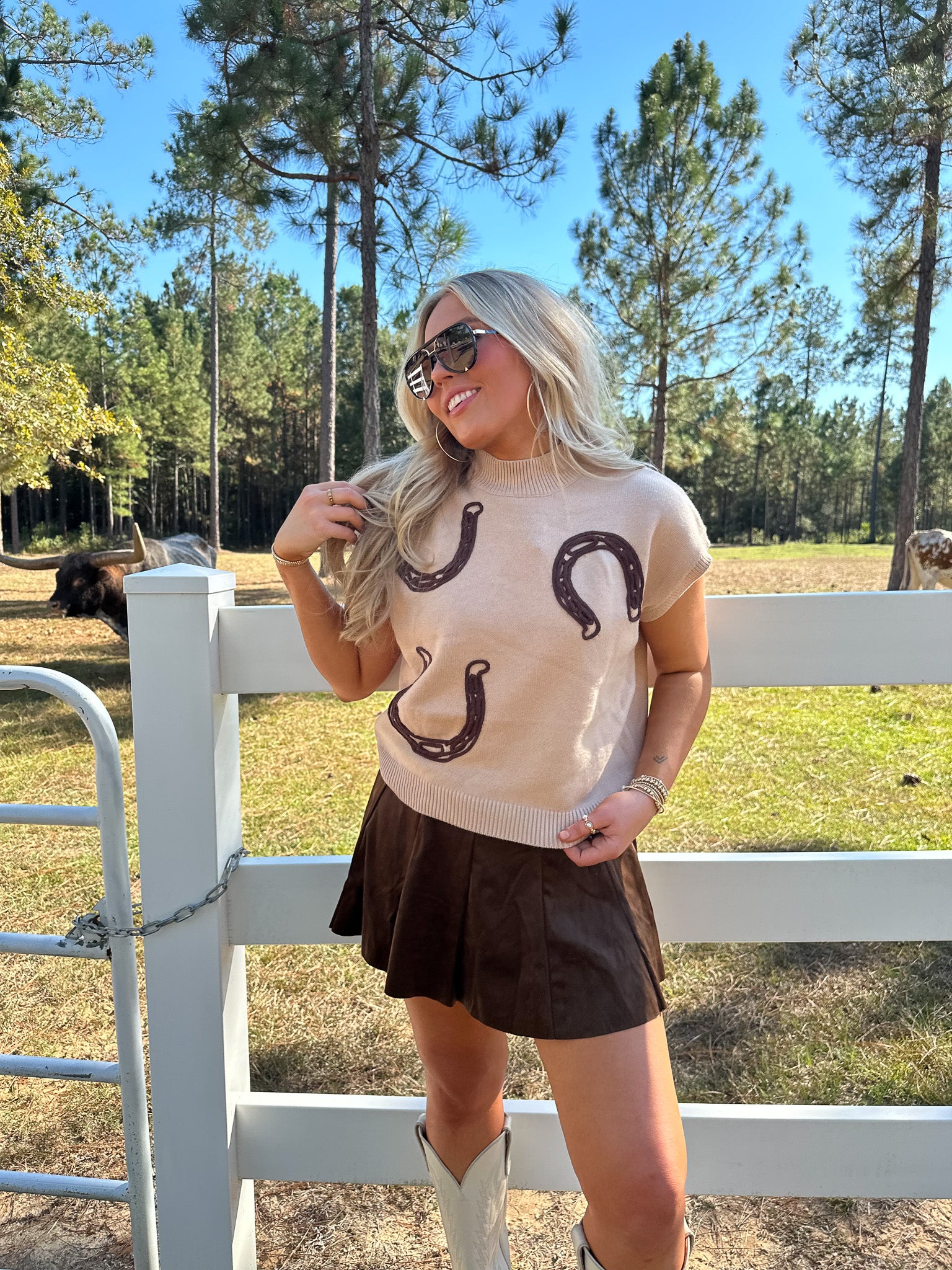 Feeling Giddy Mocha Sweater Top
