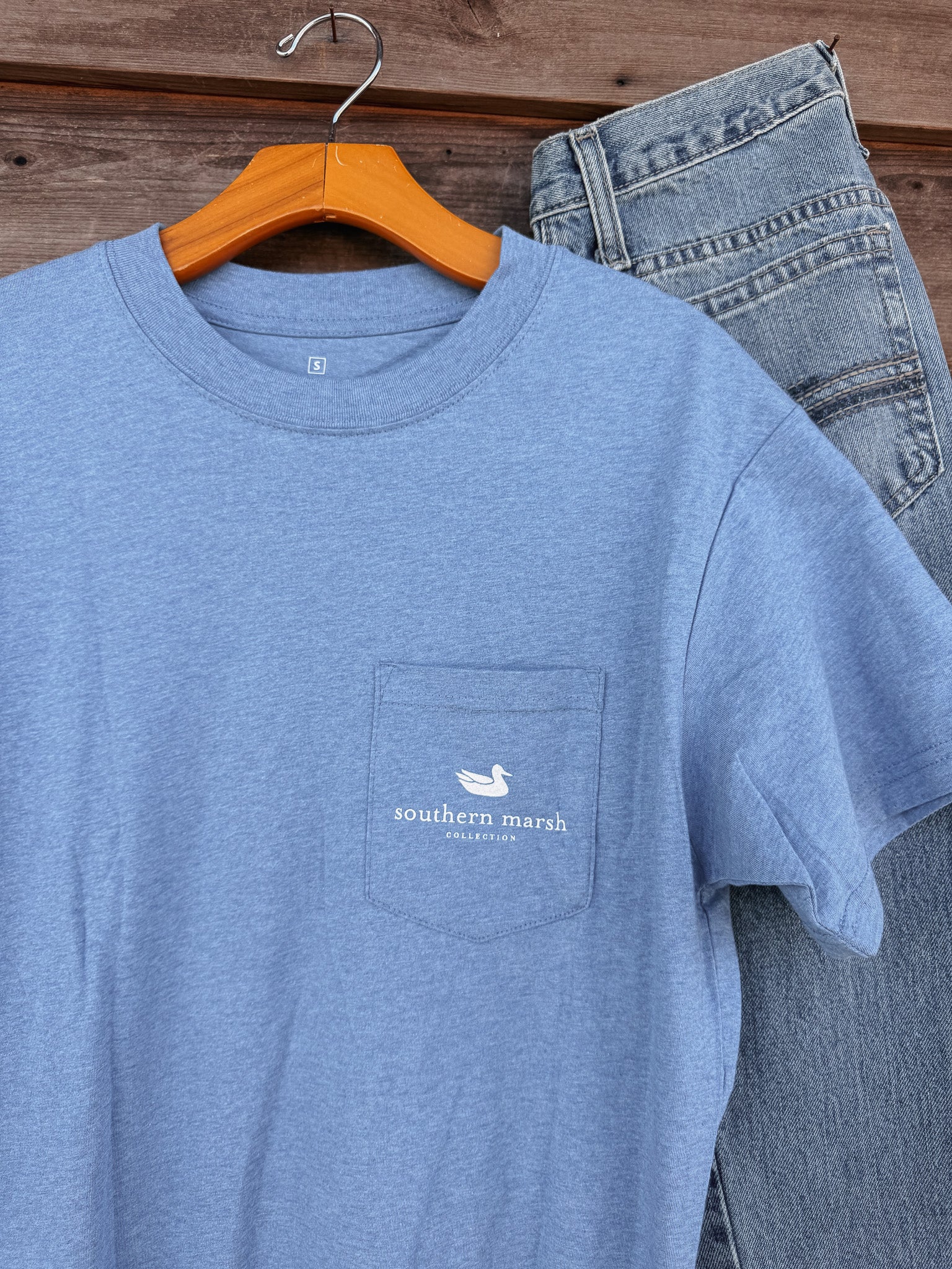 Southern Marsh Good Boy T-Shirt in Washed Blue