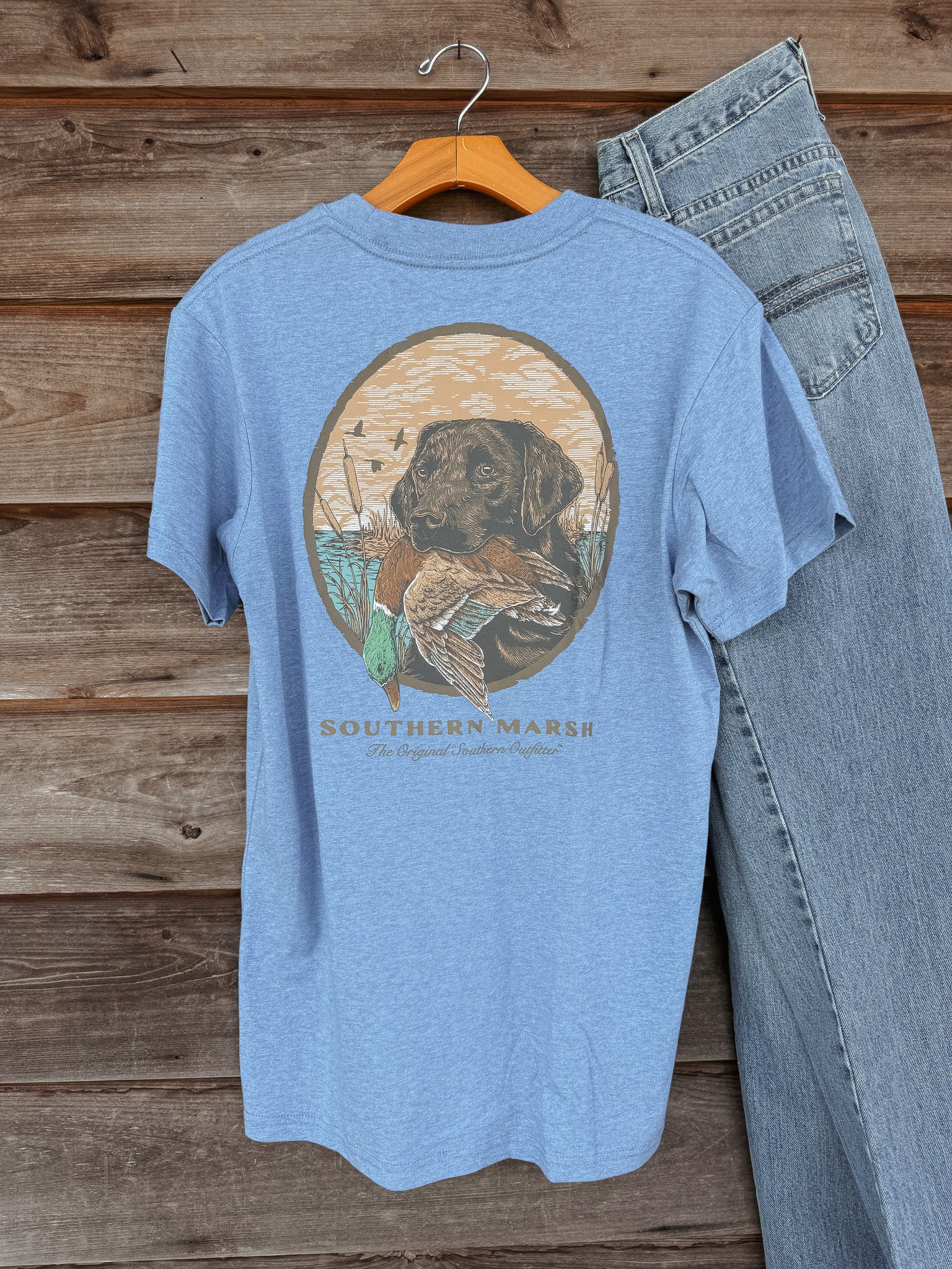 Southern Marsh Good Boy T-Shirt in Washed Blue