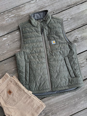 Men's Carhartt Rian Defender Relaxed Fit Insulated Vest in Moss