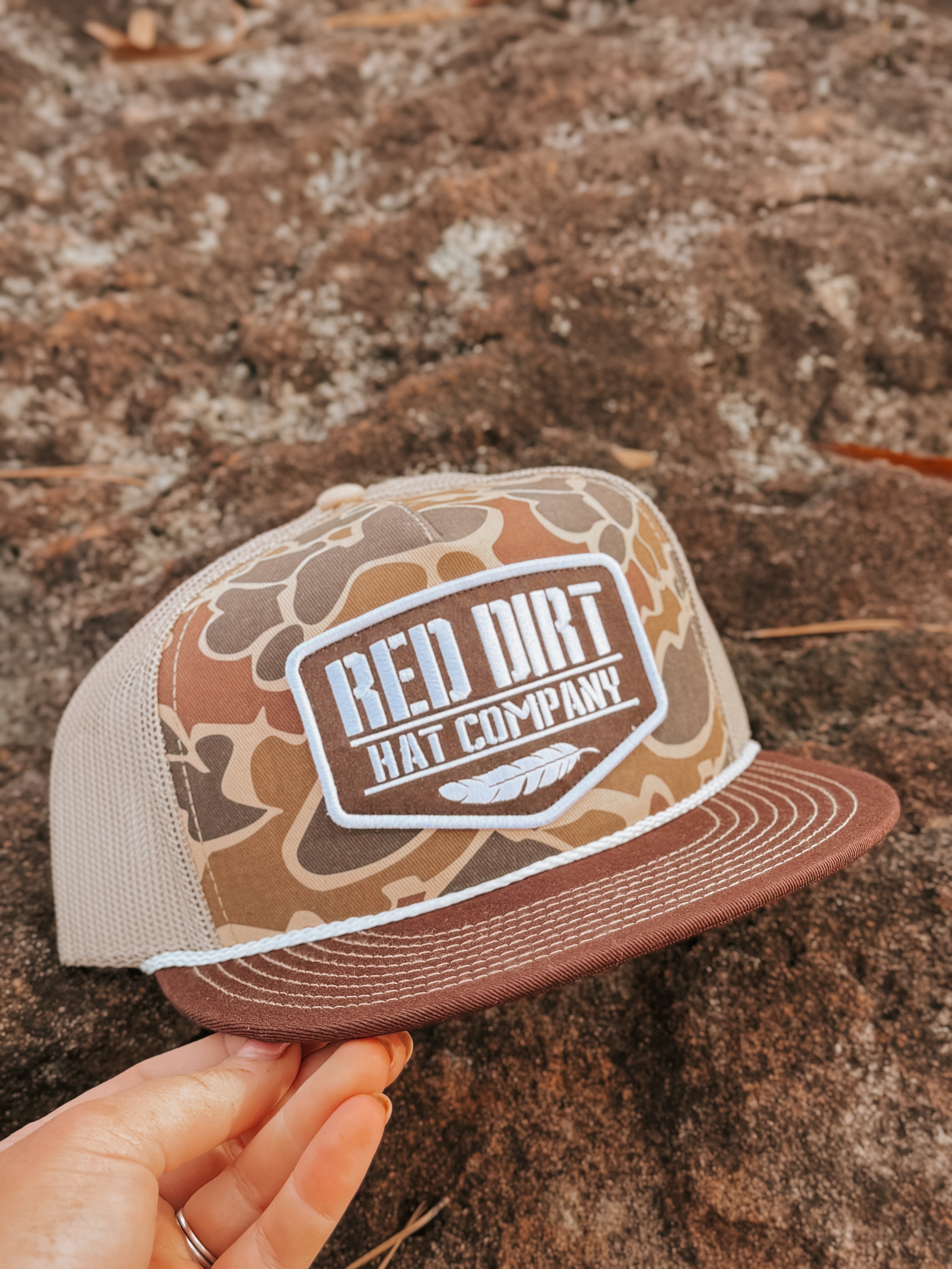 Red Dirt Hat Co. Old Skool Duck Camo/Tan Cap