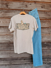 Southern Marsh Inflight Badge T-Shirt in Washed Burnt Taupe