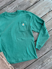 Carhartt Loose Fit Heavyweight Long-Sleeve Pocket T-Shirt in North Woods