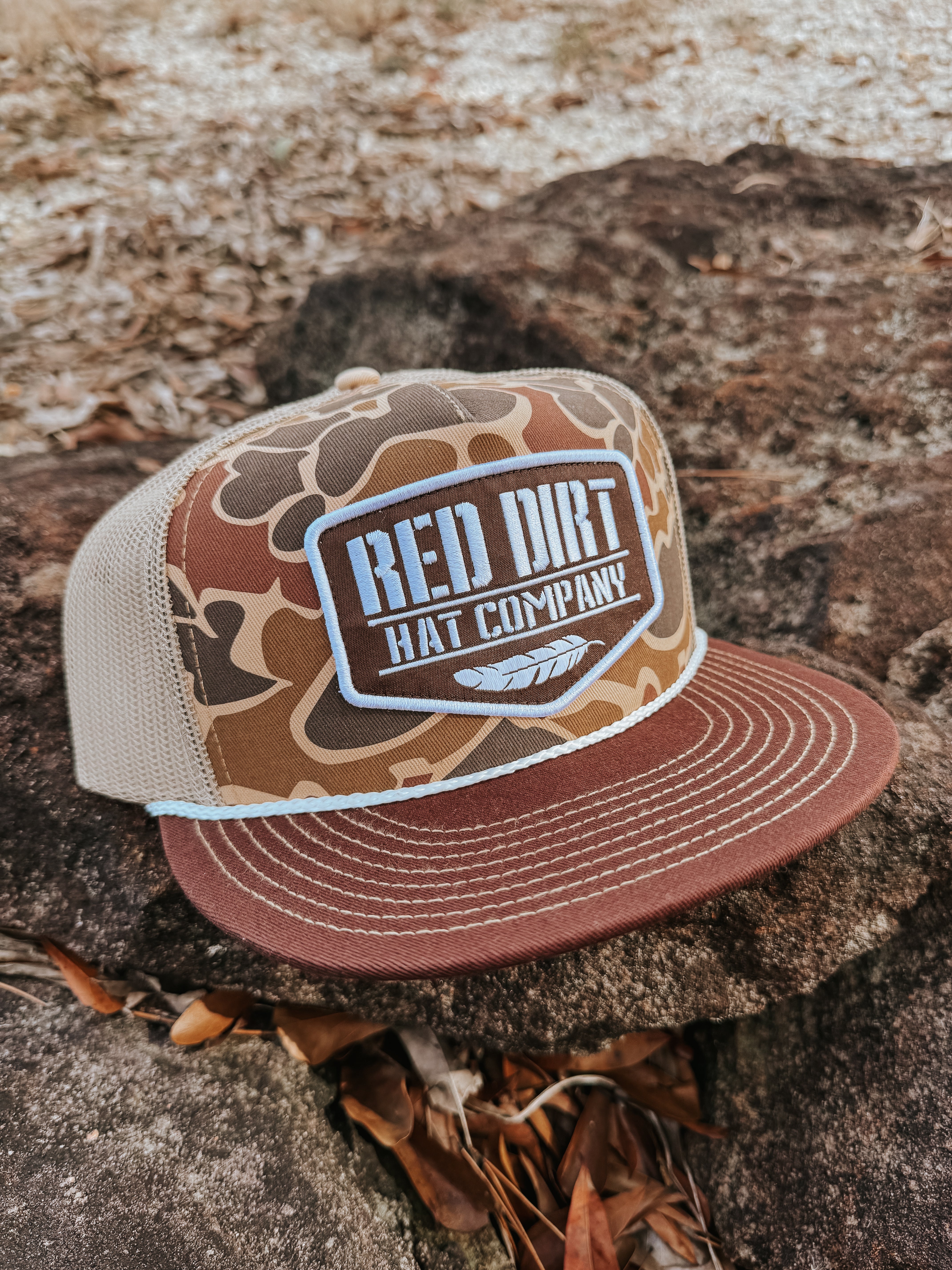 Red Dirt Hat Co. Old Skool Duck Camo/Tan Cap