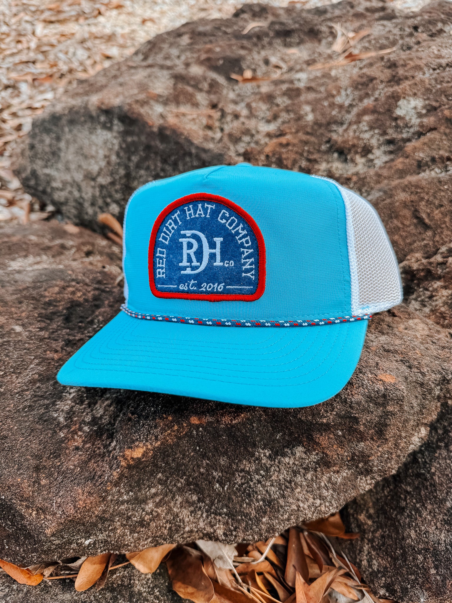 Red Dirt Hat Co. Seal Blue/White Rope Cap