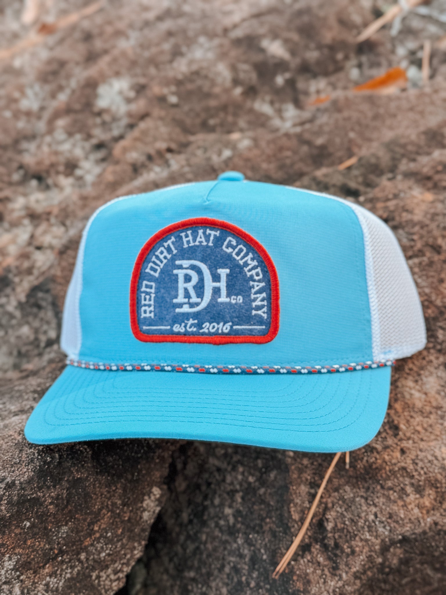 Red Dirt Hat Co. Seal Blue/White Rope Cap