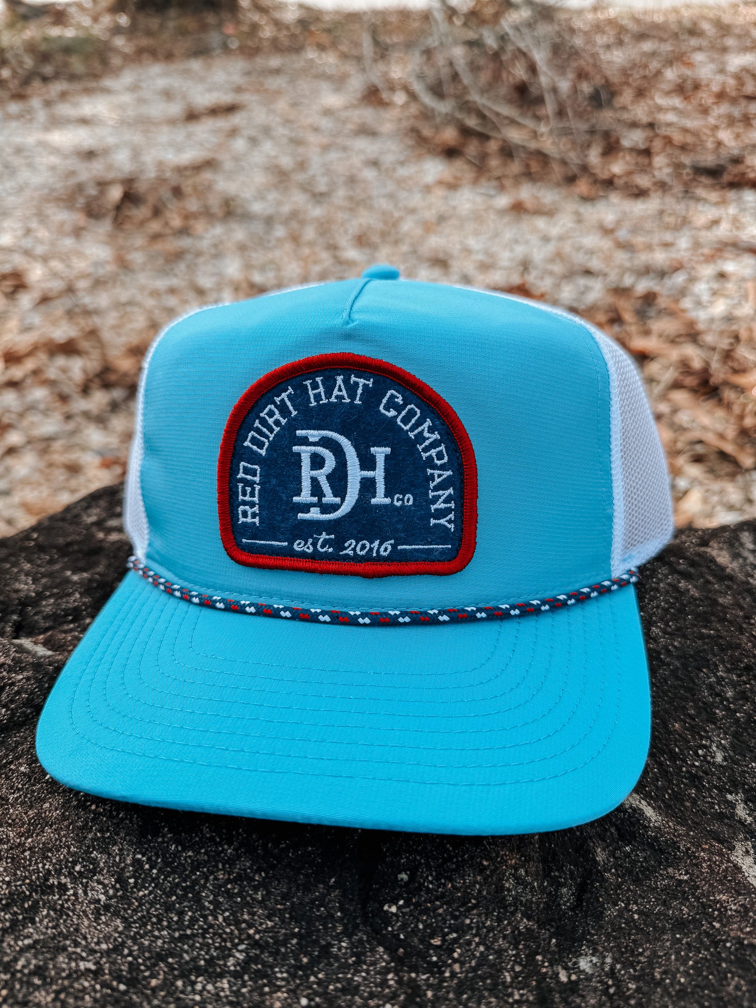 Red Dirt Hat Co. Seal Blue/White Rope Cap