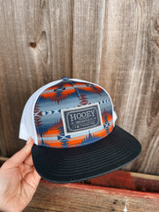 Hooey "Doc" Navy/White Aztec w/Rectangle Patch Cap