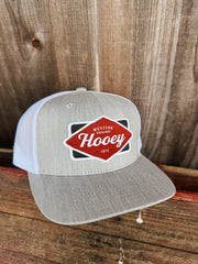 Hooey "Diamond" Hooey Grey/White w/Black & Maroon Patch Cap
