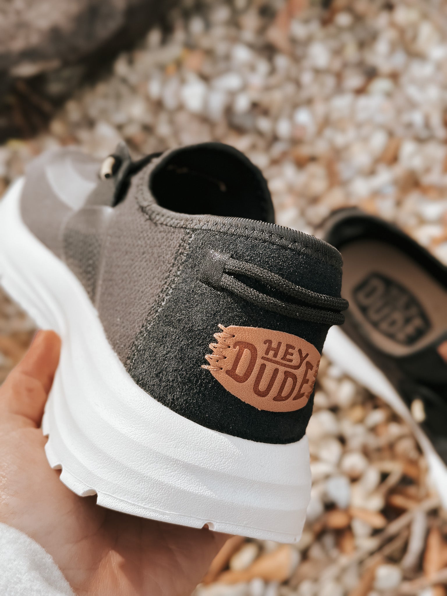 Men's Hey Dude Sirocco Neutrals Black/White