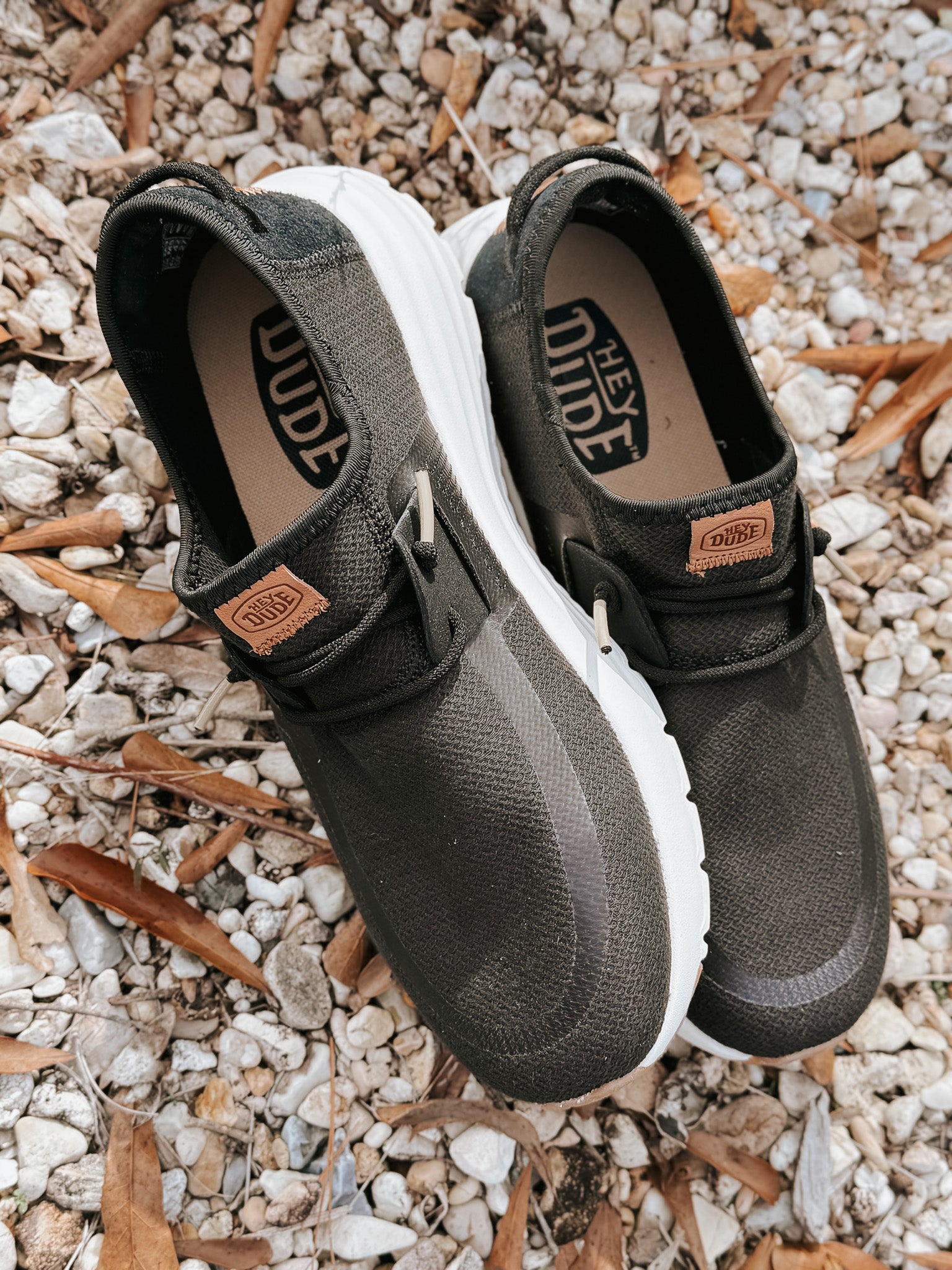 Men's Hey Dude Sirocco Neutrals Black/White