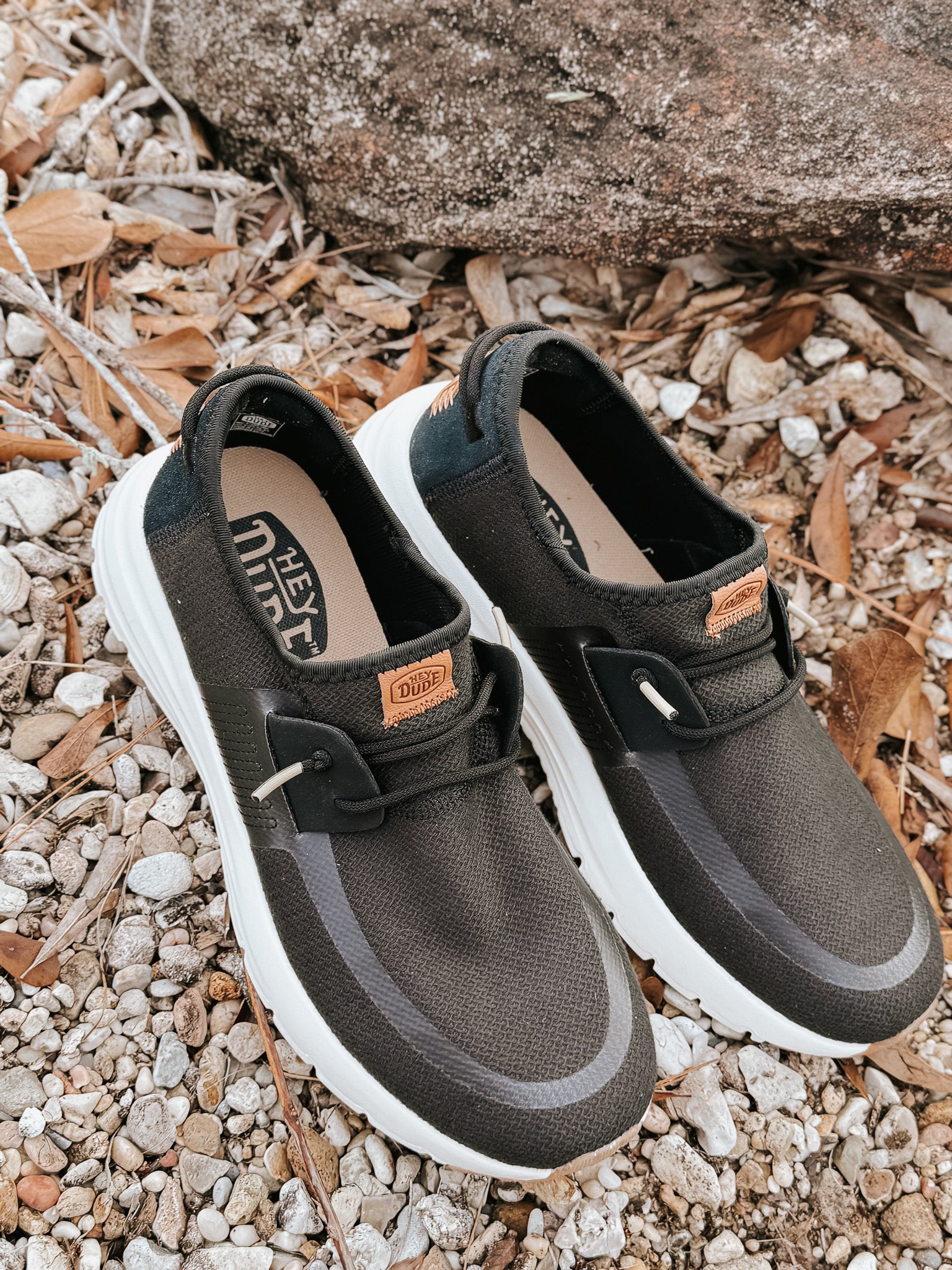 Men's Hey Dude Sirocco Neutrals Black/White