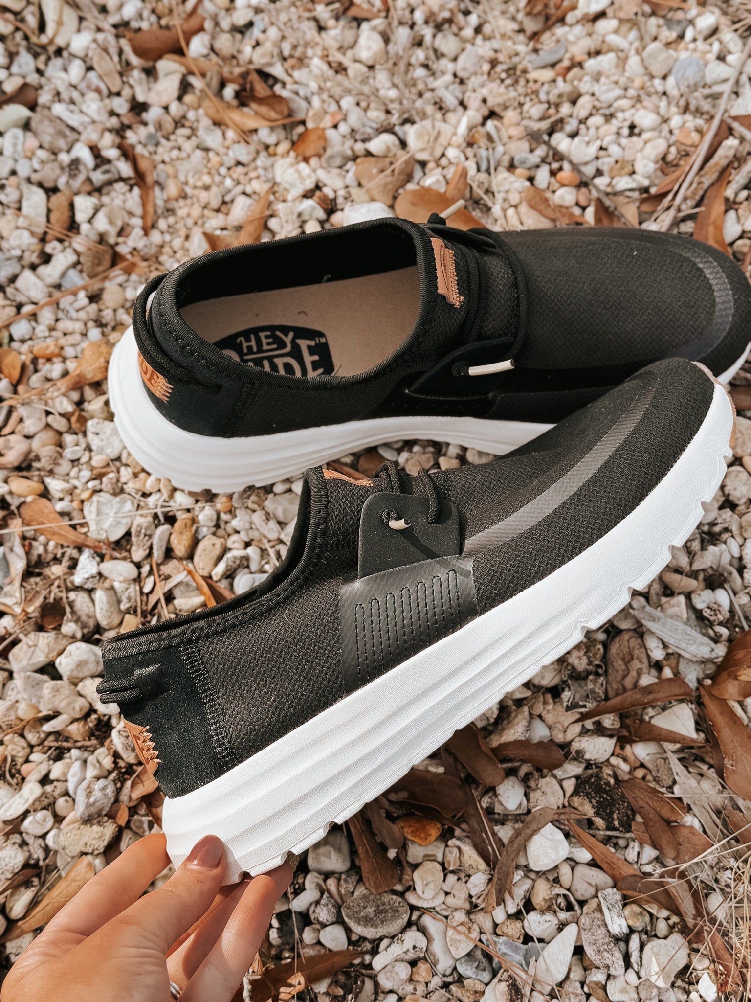 Men's Hey Dude Sirocco Neutrals Black/White