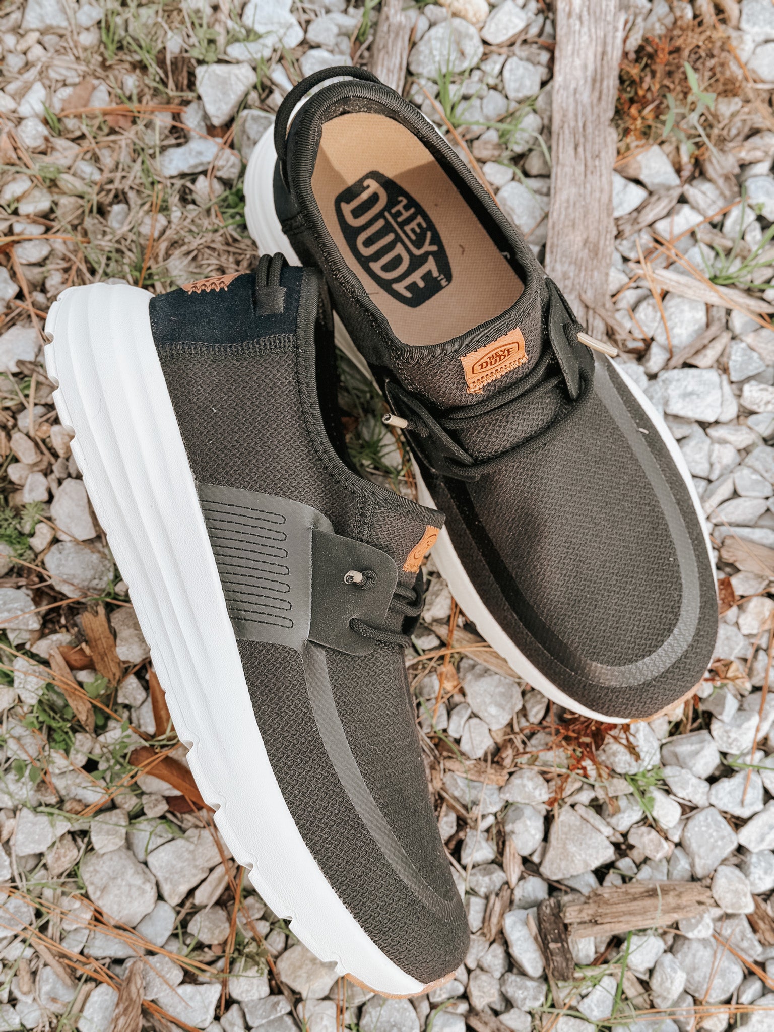 Men's Hey Dude Sirocco Neutrals Black/White