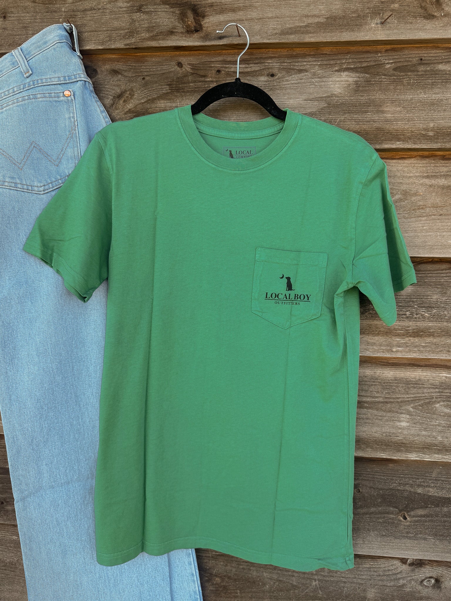 Men's Local Boy Feathered Fetch T-Shirt in Light Green