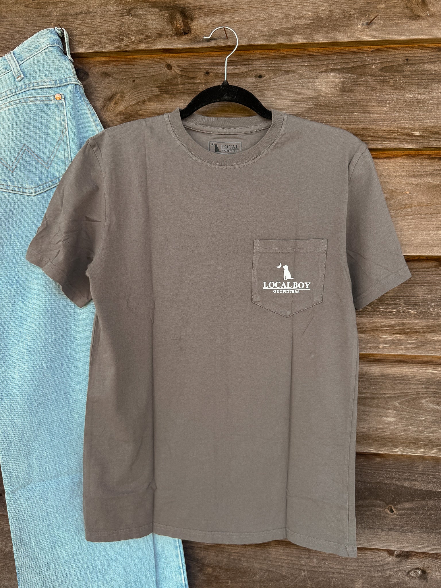 Men's Local Boy Mallard Stamp T-Shirt in Gray