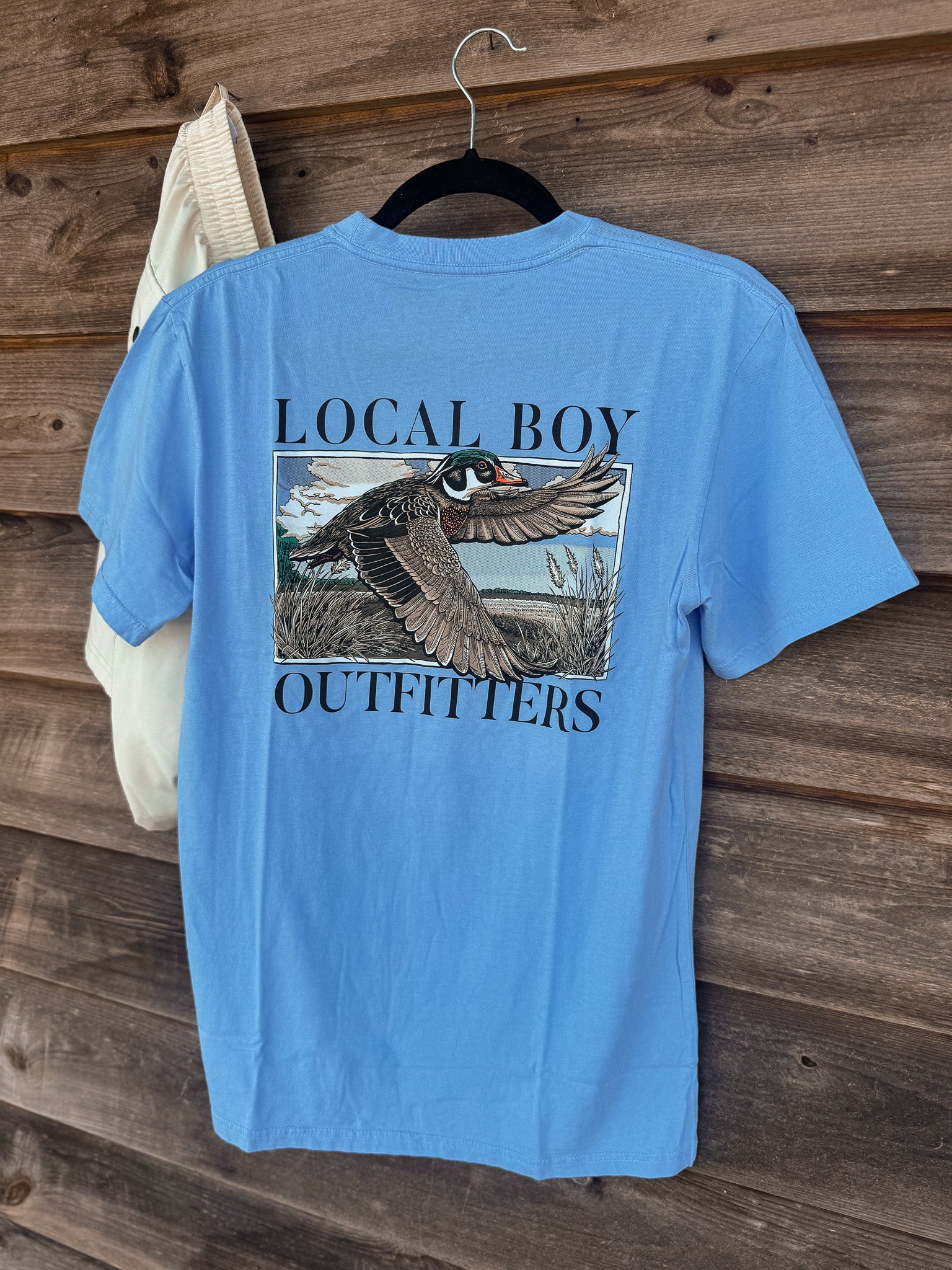 Men's Local Boy Wingspan T-Shirt in Washed Denim