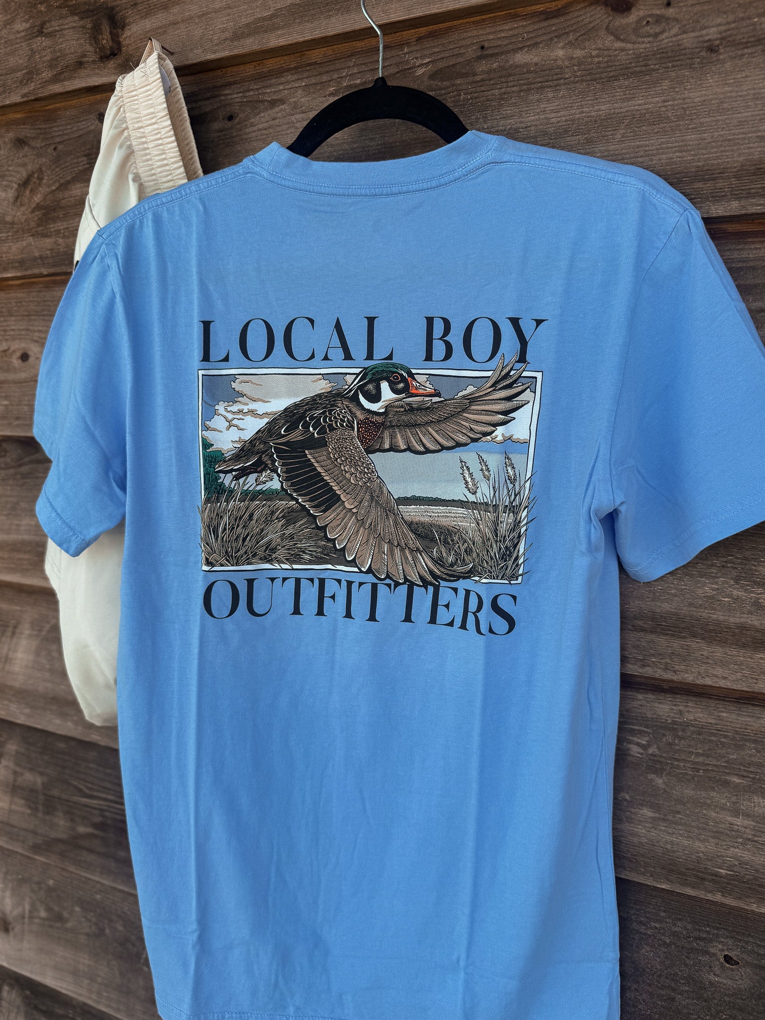 Men's Local Boy Wingspan T-Shirt in Washed Denim