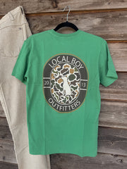 Men's Local Boy Vintage Crest T-Shirt in Light Green