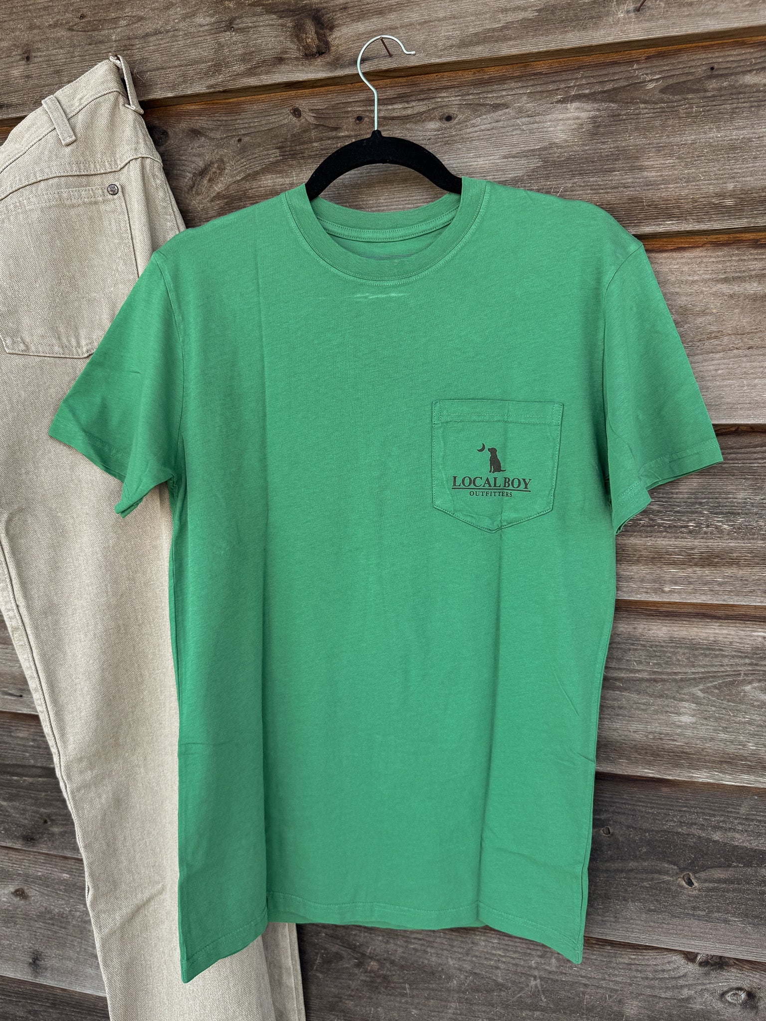 Men's Local Boy Vintage Crest T-Shirt in Light Green