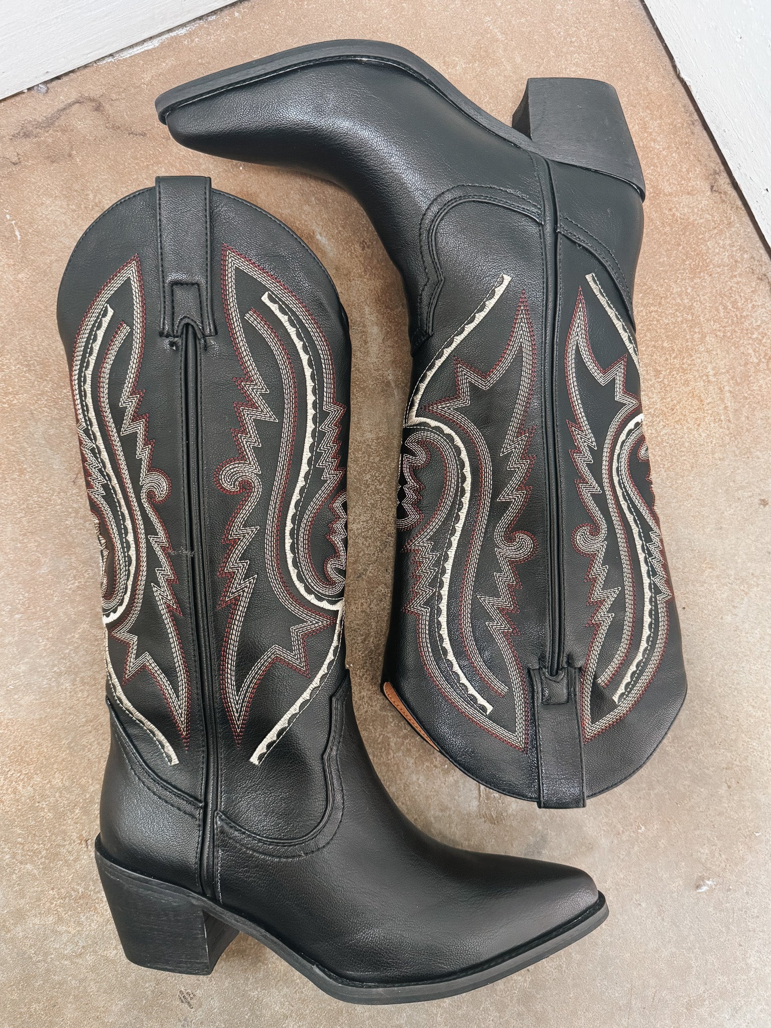 The Rebellious Black Cowboy Boots