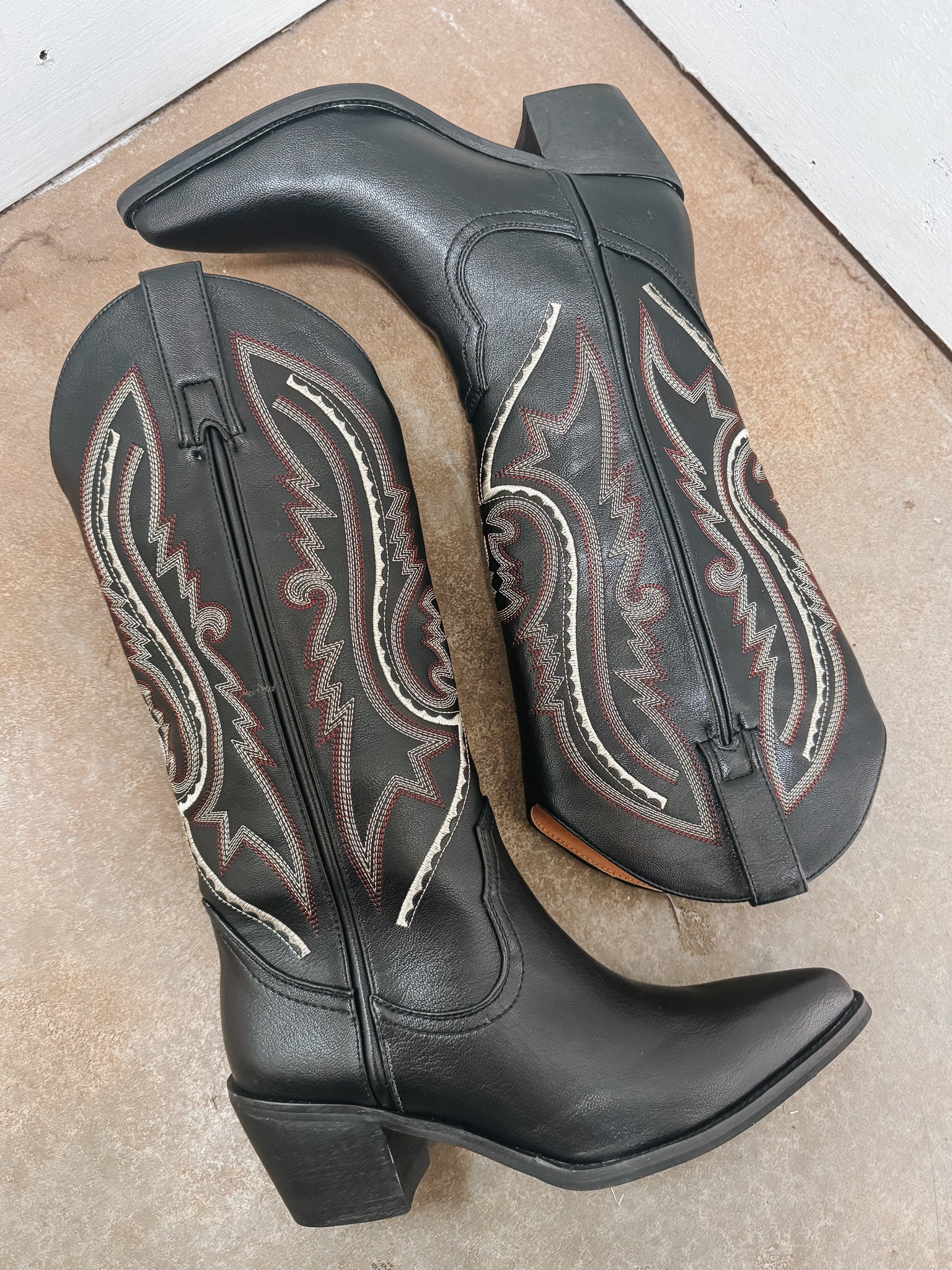 The Rebellious Black Cowboy Boots