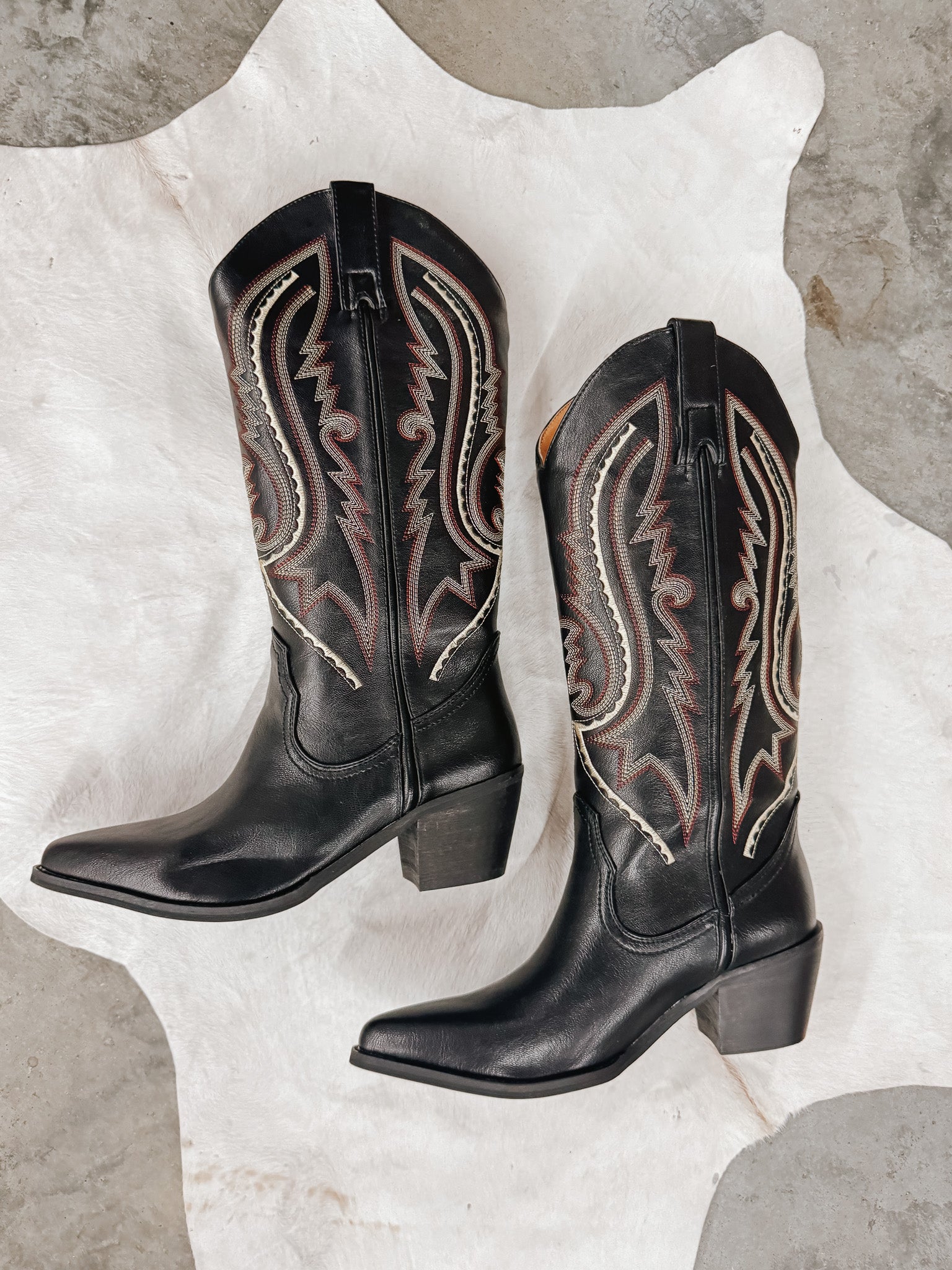 The Rebellious Black Cowboy Boots