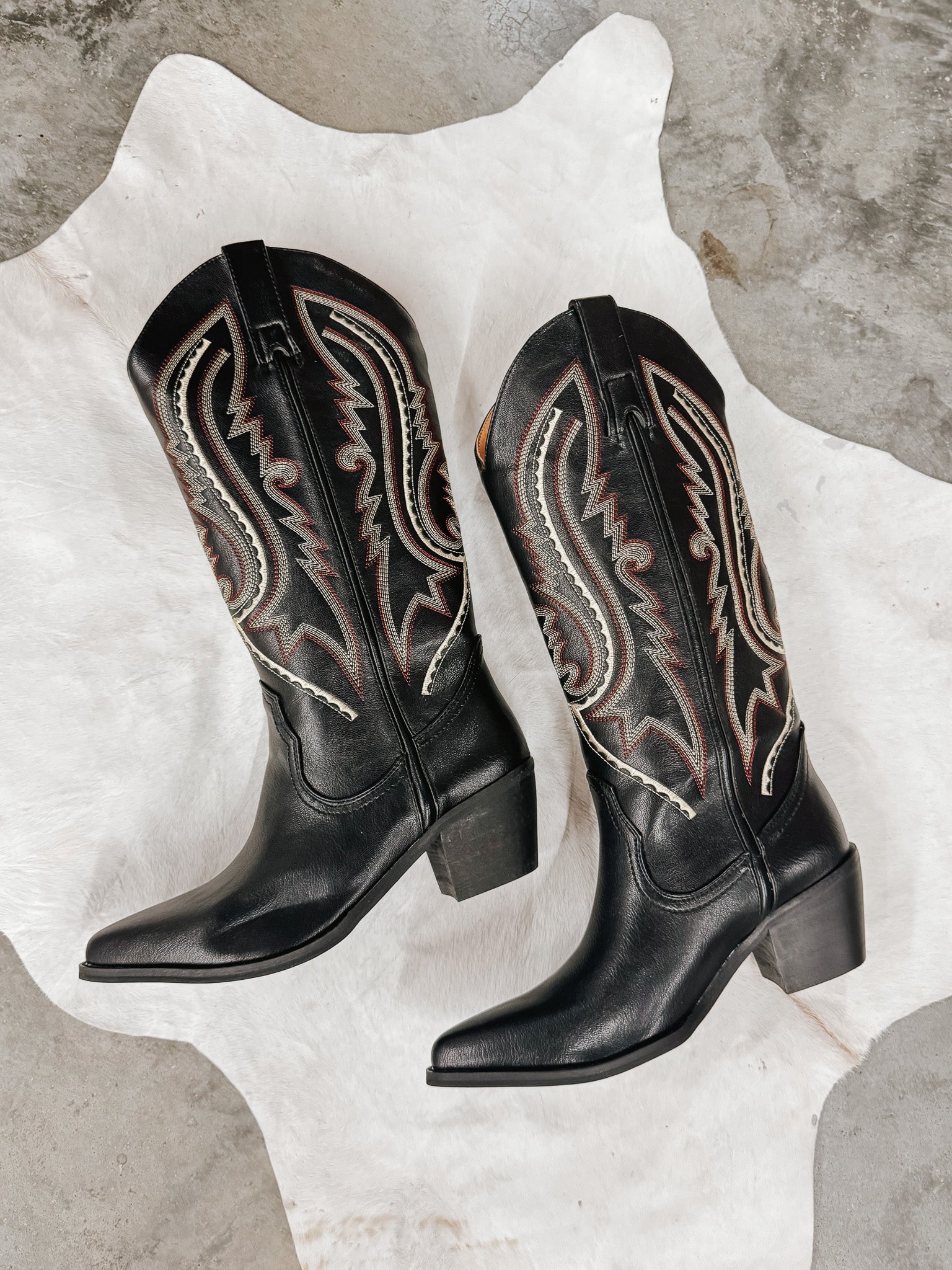 The Rebellious Black Cowboy Boots