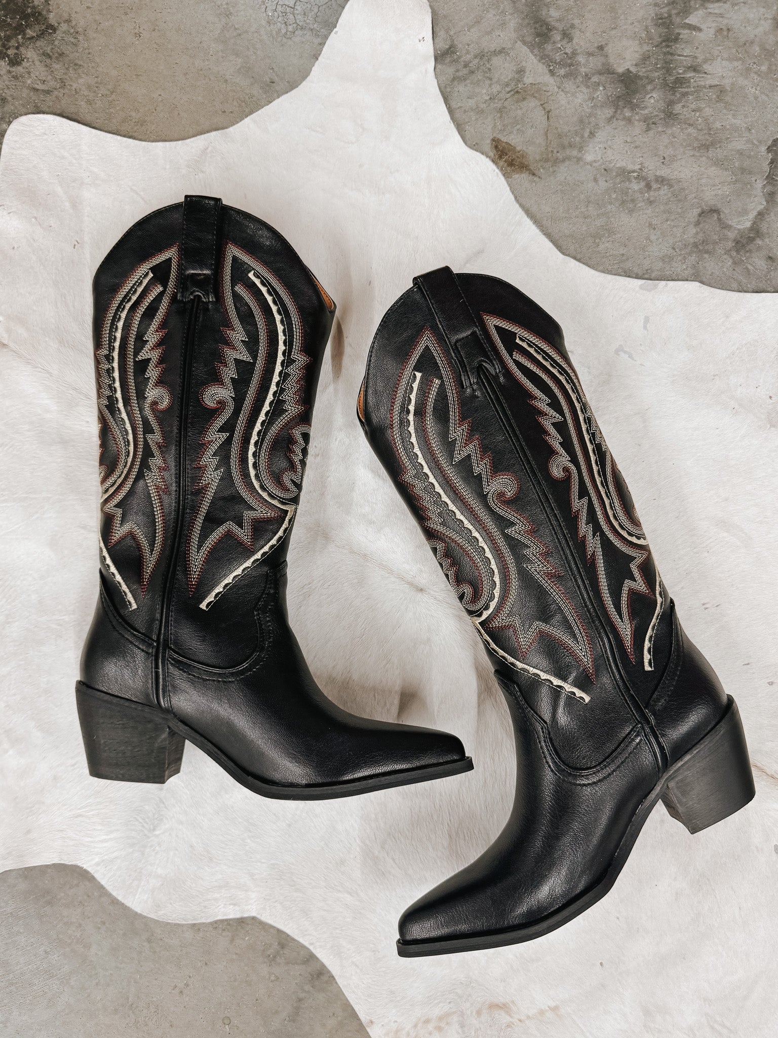 The Rebellious Black Cowboy Boots