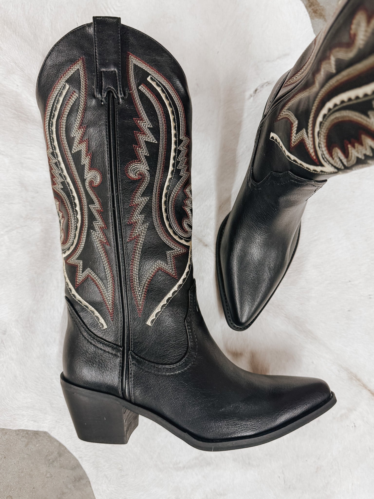 The Rebellious Black Cowboy Boots