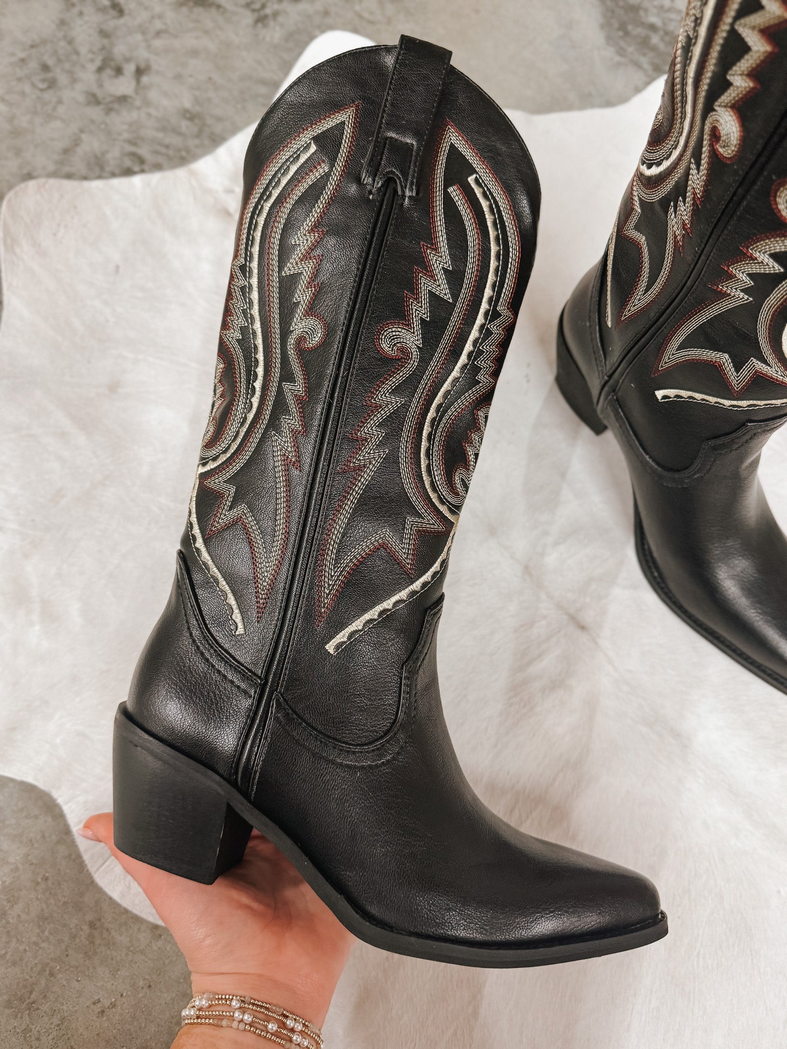 The Rebellious Black Cowboy Boots