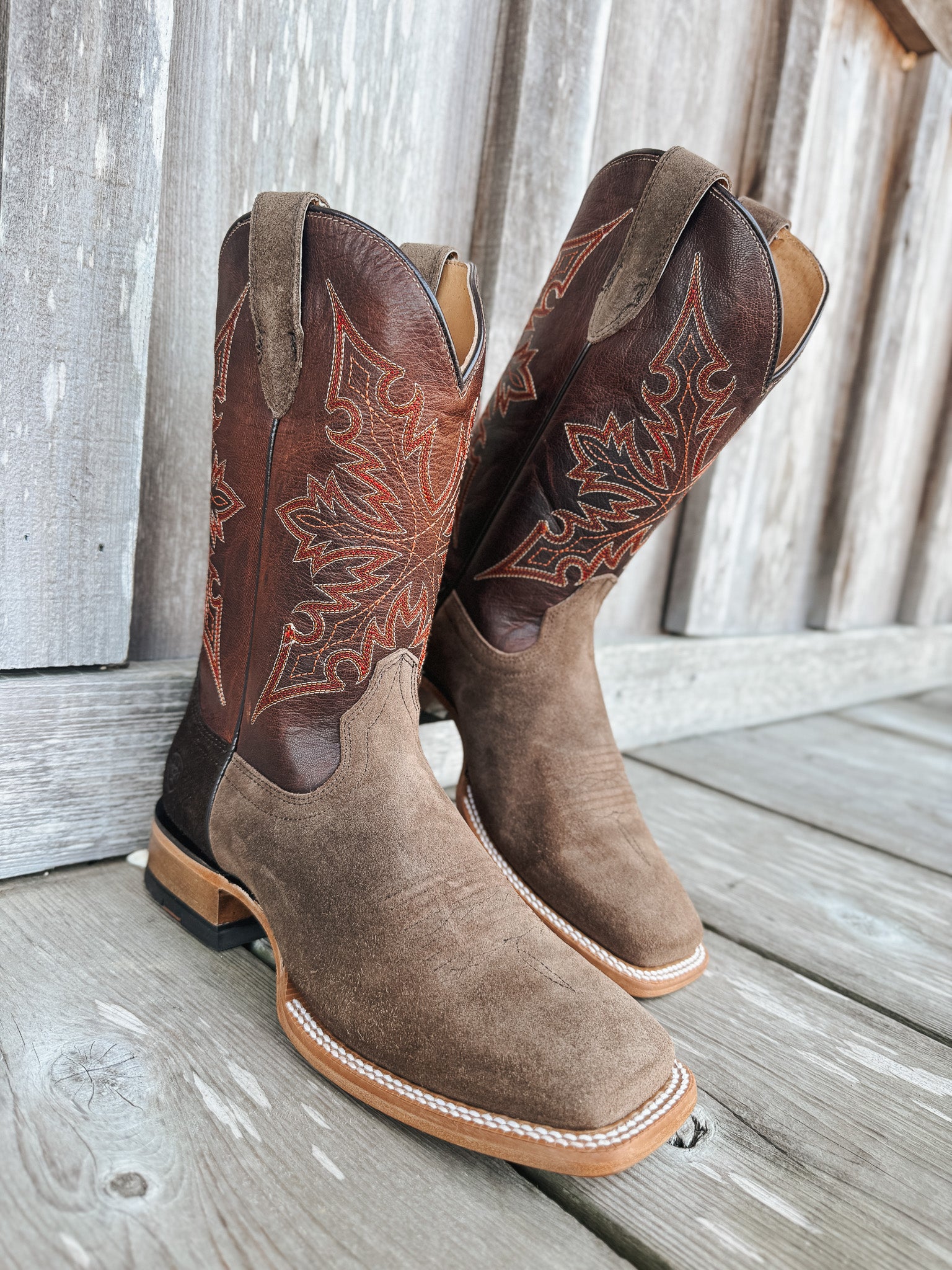 Men's Ariat Circuit Gritty Wide Square Toe Cowboy Boots