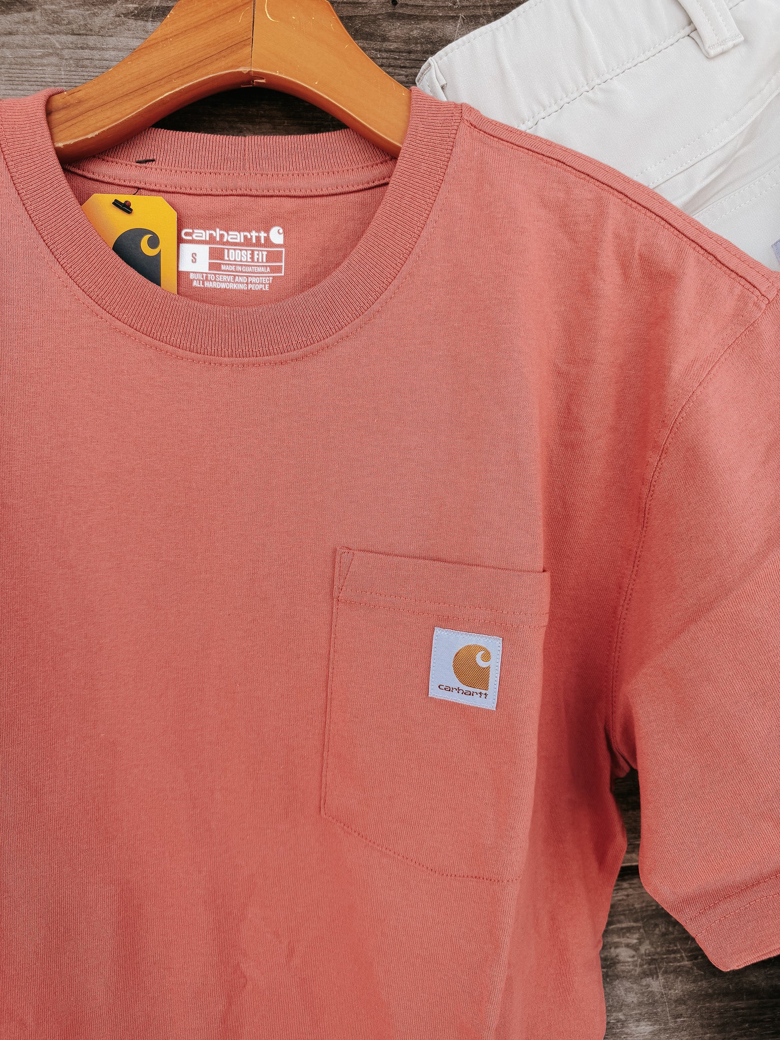 Men's Iconic K87 Loose Fit Pocket T-Shirt in Light Amber