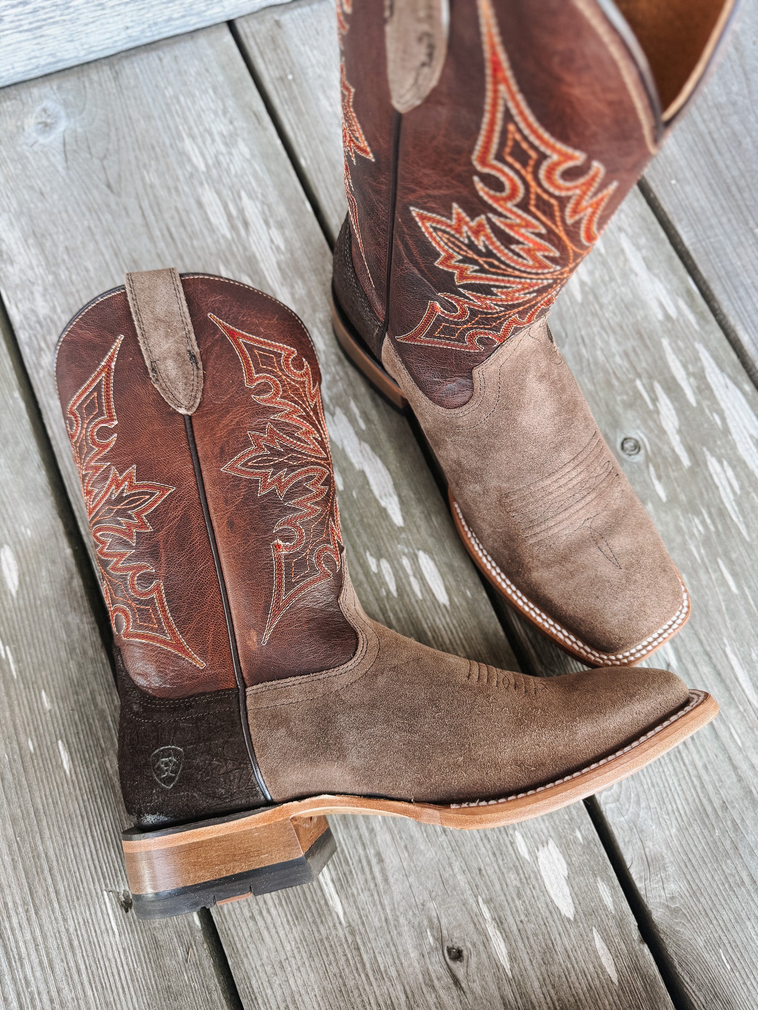 Men's Ariat Circuit Gritty Wide Square Toe Cowboy Boots